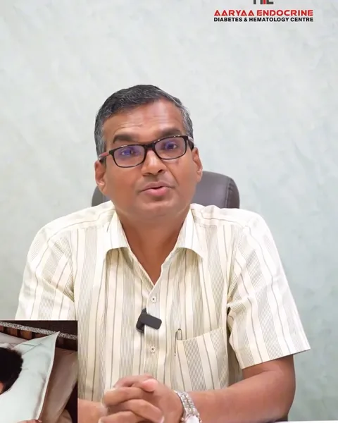 Endocrinologist explaining hormone health at Aaryaa Endocrine, Ahmedabad